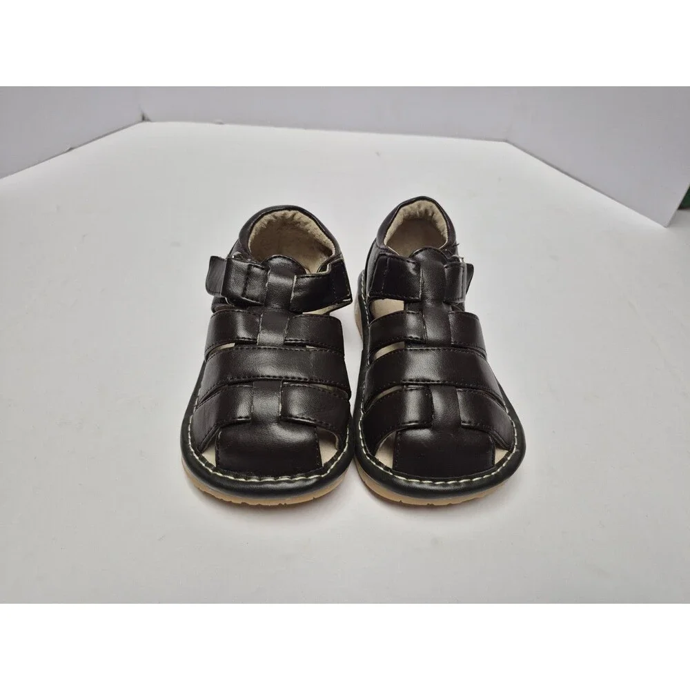 Squeaker Sneakers Brown Sandals Childrens Girls Size 23/7